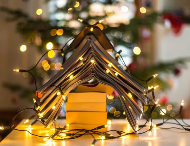 Árboles de Navidad de última hora para hacer con libros que tengas en casa