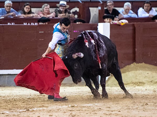 Cristian Pérez roza la Puerta Grande por su esfuerzo ante una dura mansada en Las Ventas