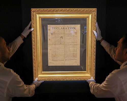 Hallan en Inglaterra una copia poco común de la Declaración de Independencia de EEUU
