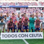 Atlético de Madrid y Osasuna muestran una pancarta de apoyo a Ceuta tras la polémica con Mbappé, Vinicius y Konaté