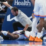 La escalofriante lesión de Jalen Williams: retirado en camilla y caras de consternación en sus compañeros